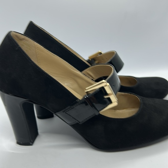 Elegant Black Jocelyn Smiths Heels Velvet Finish Size 8 - Picture 7 of 10